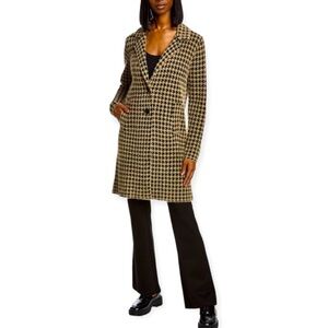 MAX STUDIO Houndstooth Fuzzy Jacquard Sweater M NWT